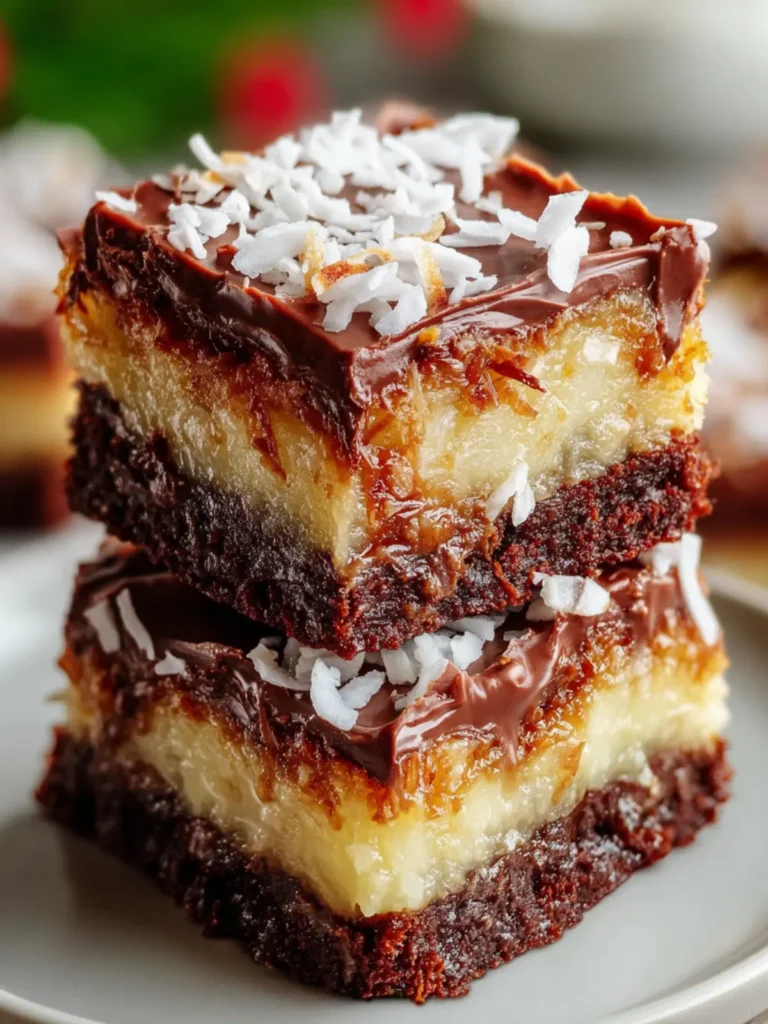 Irresistible Coconut Fudge Brownies with 4 Secret Layers First Image