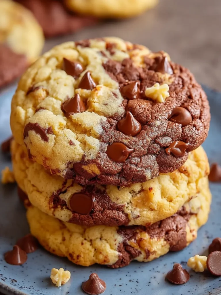 Irresistible 3-Ingredient Harvest Marble Chocolate Chip Cookies First Image