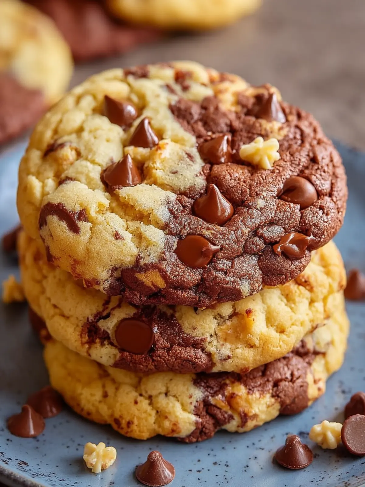 Irresistible 3-Ingredient Harvest Marble Chocolate Chip Cookies First Image