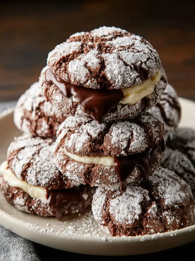 The BEST Chocolate Crinkle Cookies Dessert Recipe First Image