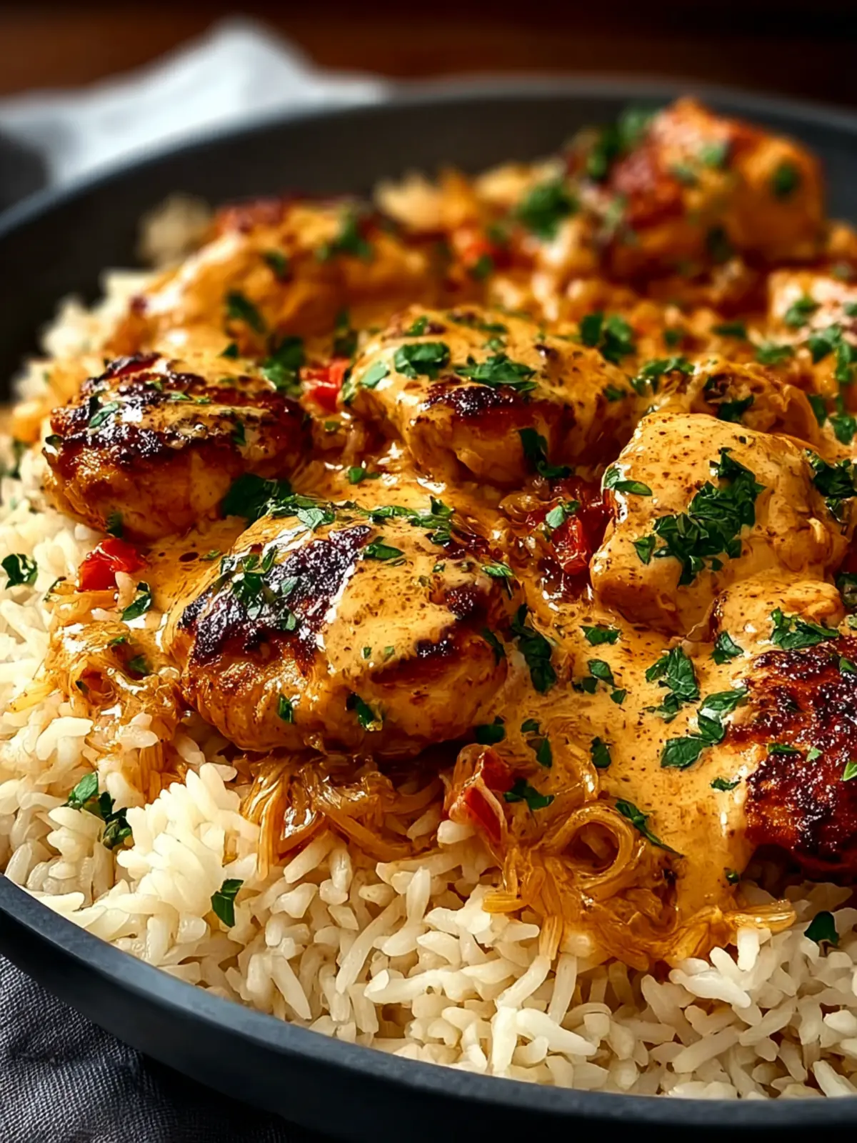 Irresistible Smothered Chicken and Rice Recipe You'll Love First Image