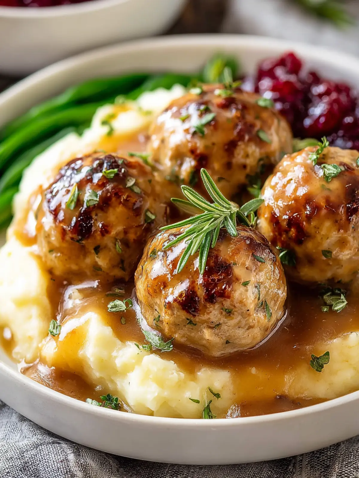 Turkey and Stuffing Meatballs First Image