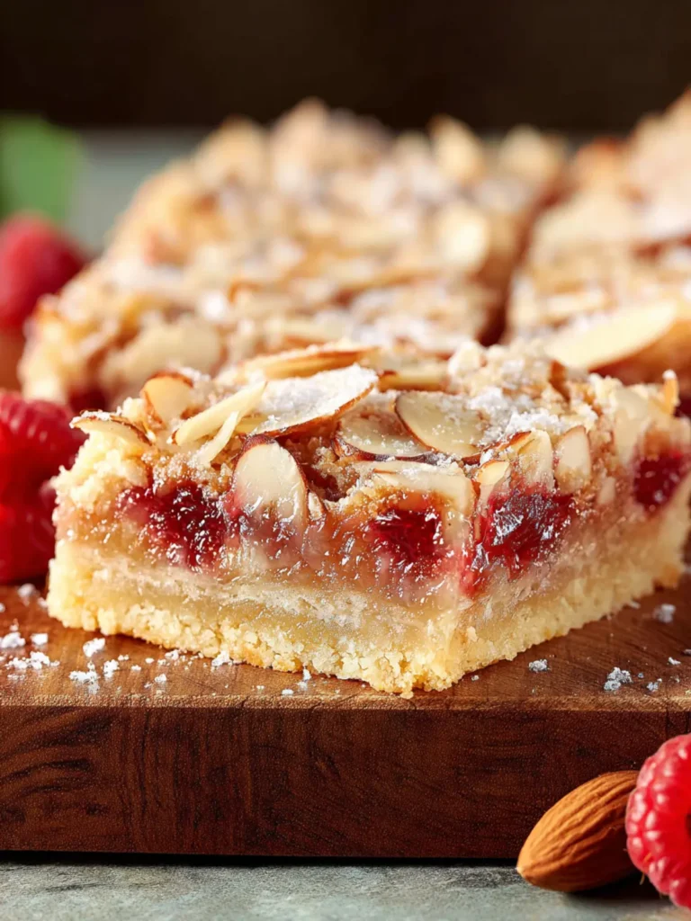 Raspberry Almond Bars (with shortbread crust) First Image