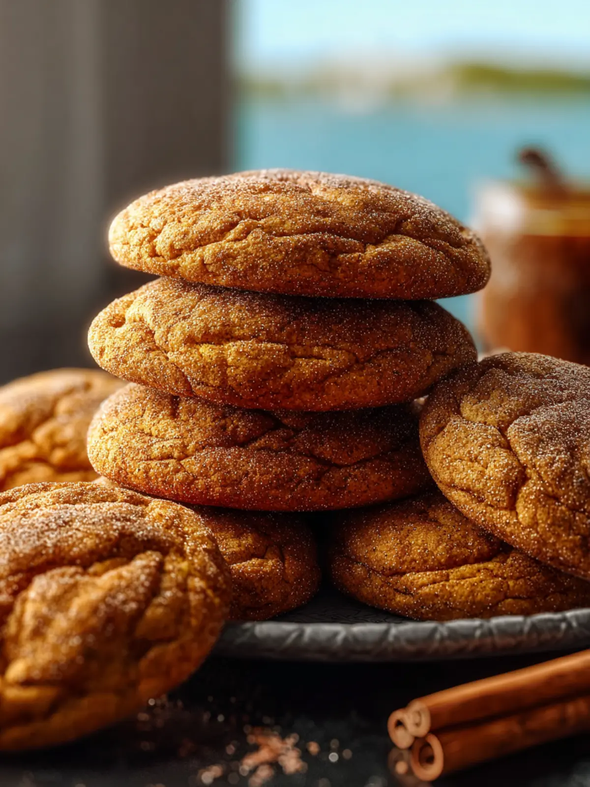 Brown Butter Pumpkin Snickerdoodle Cookies First Image