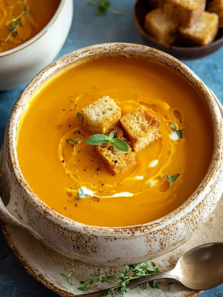 Roasted Butternut Squash Soup with Ginger & Carrot First Image