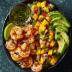 Shrimp and Avocado Bowls with Mango Salsa & Lime Chili Sauce First Image