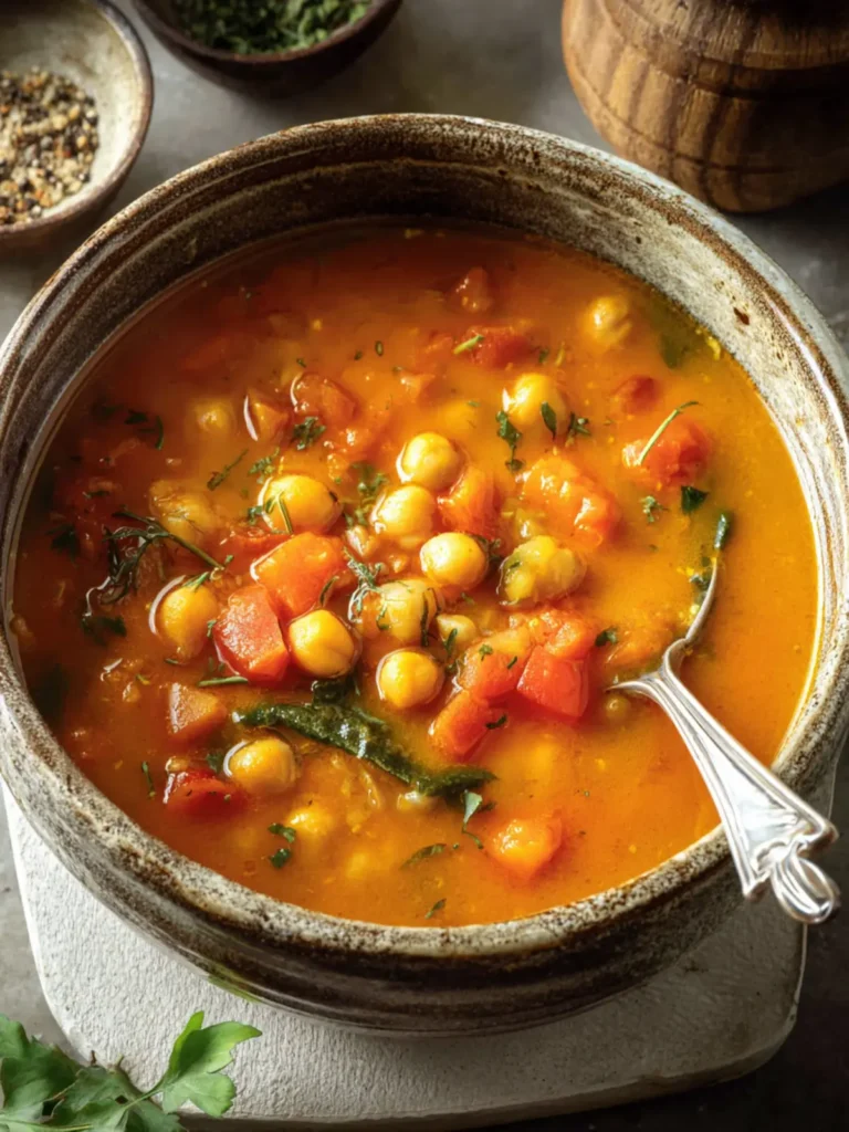 Smoky Mediterranean Chickpea Soup with Tomato, Simple First Image