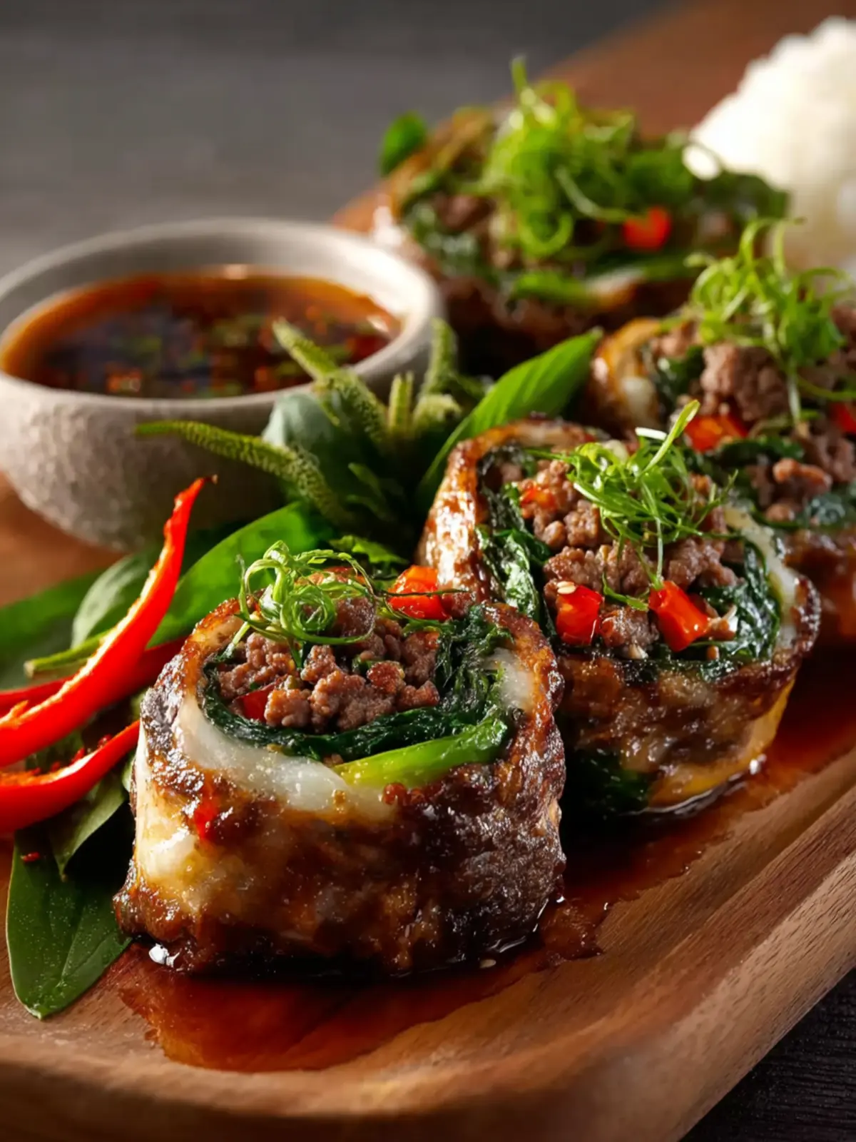 Thai Basil Beef Rolls First Image