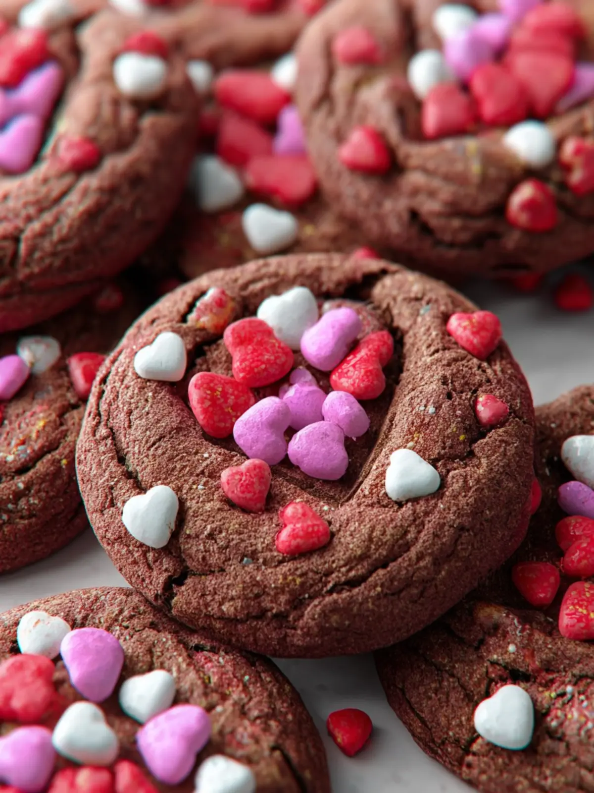Chocolate Valentine Cake Mix Cookies First Image