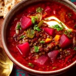 Persian Lentil and Beet Soup (Ash-e Shooli) First Image