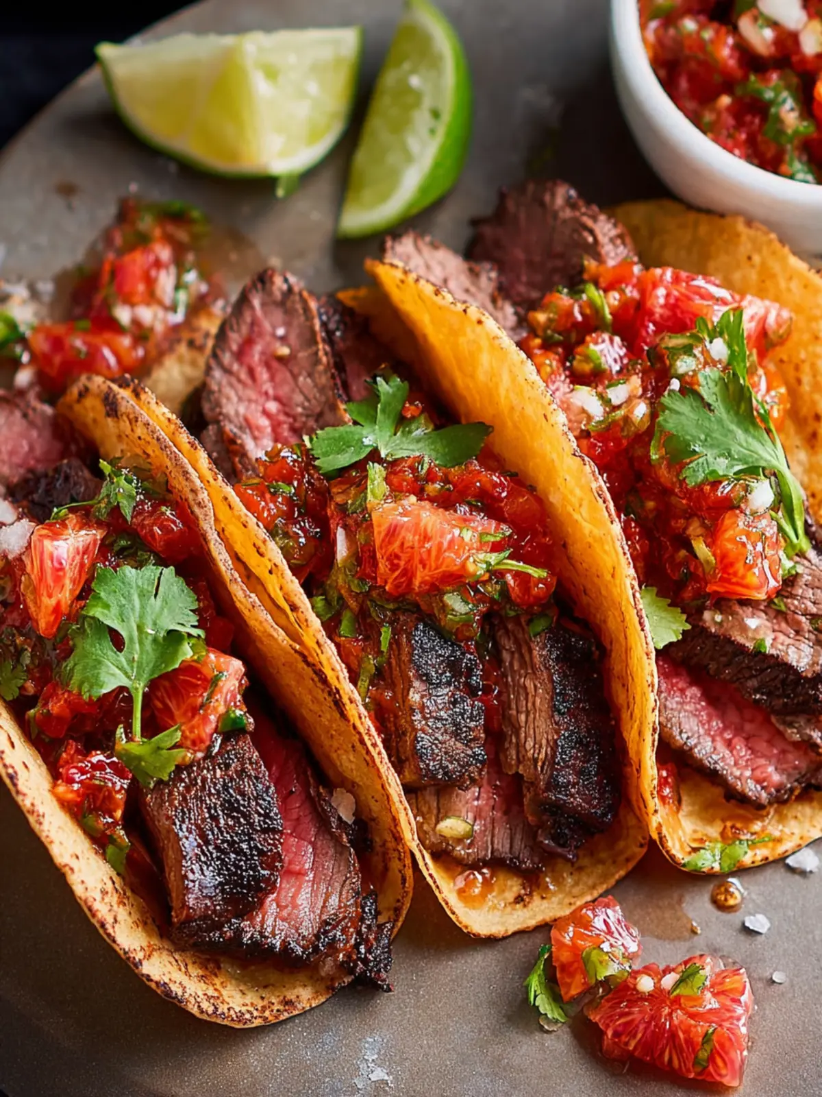 Blackened Steak Tacos with Blood Orange Salsa First Image