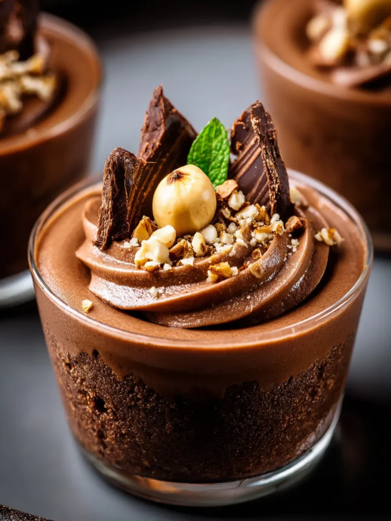 Chocolate Hazelnut Mousse Cups First Image