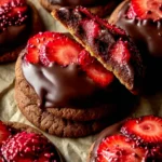 Indulge in Chocolate Dipped Strawberry Cookies Recipe First Image