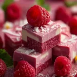 Vegan Raspberry Coconut Fudge First Image