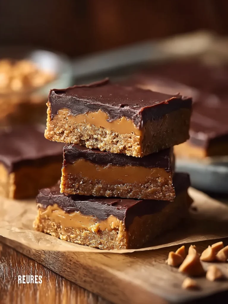 4-Ingredient Healthy Reese’s Bars (Gluten-Free) First Image