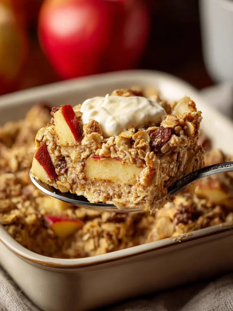 Baked Apple Oatmeal with Greek Yogurt First Image