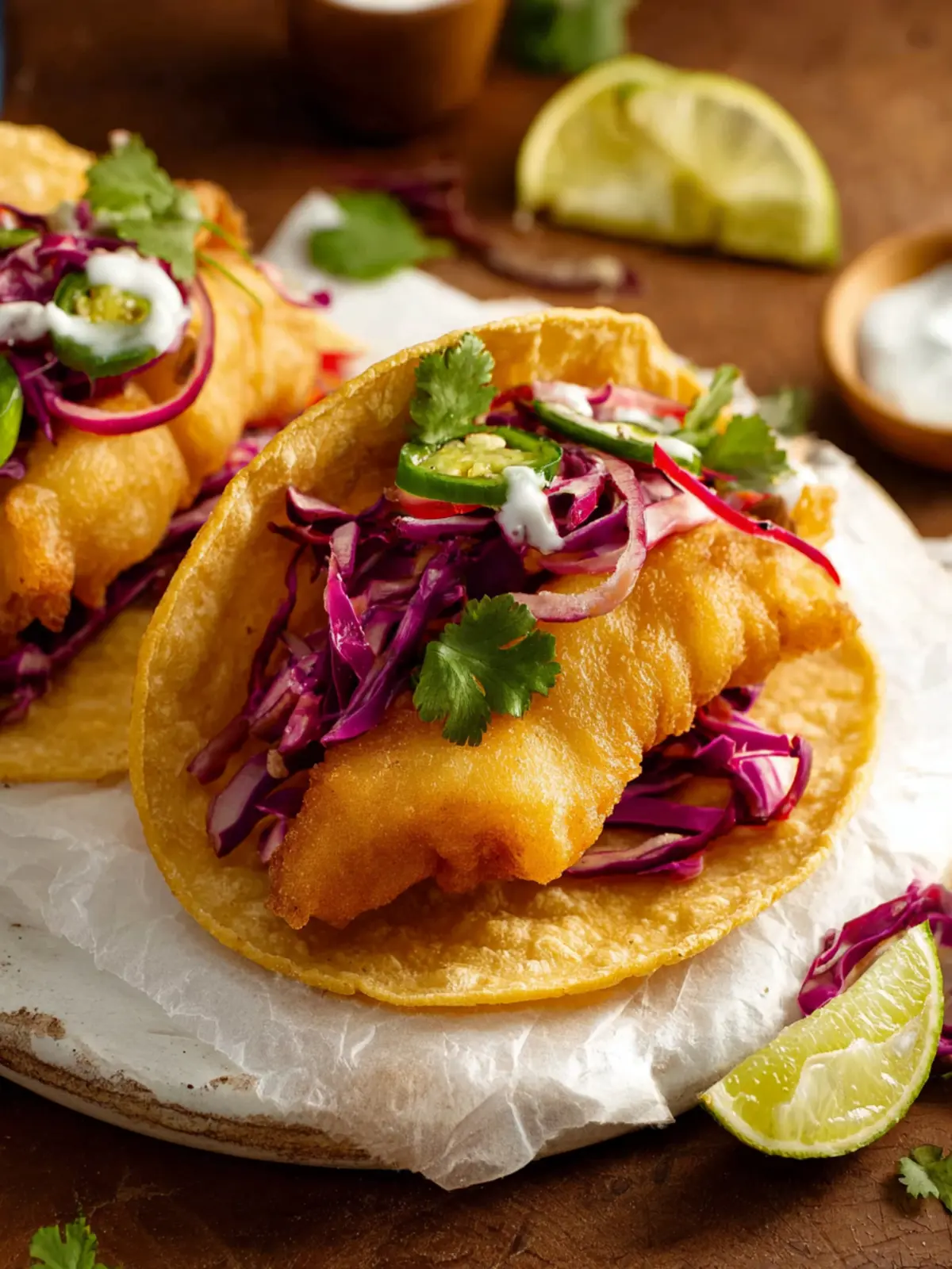 Beer Battered Fish Tacos First Image