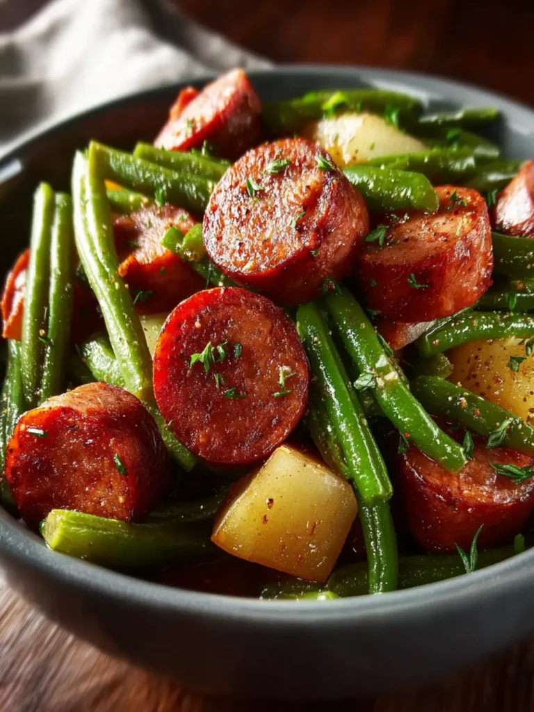 Crockpot Kielbasa and Green Beans First Image