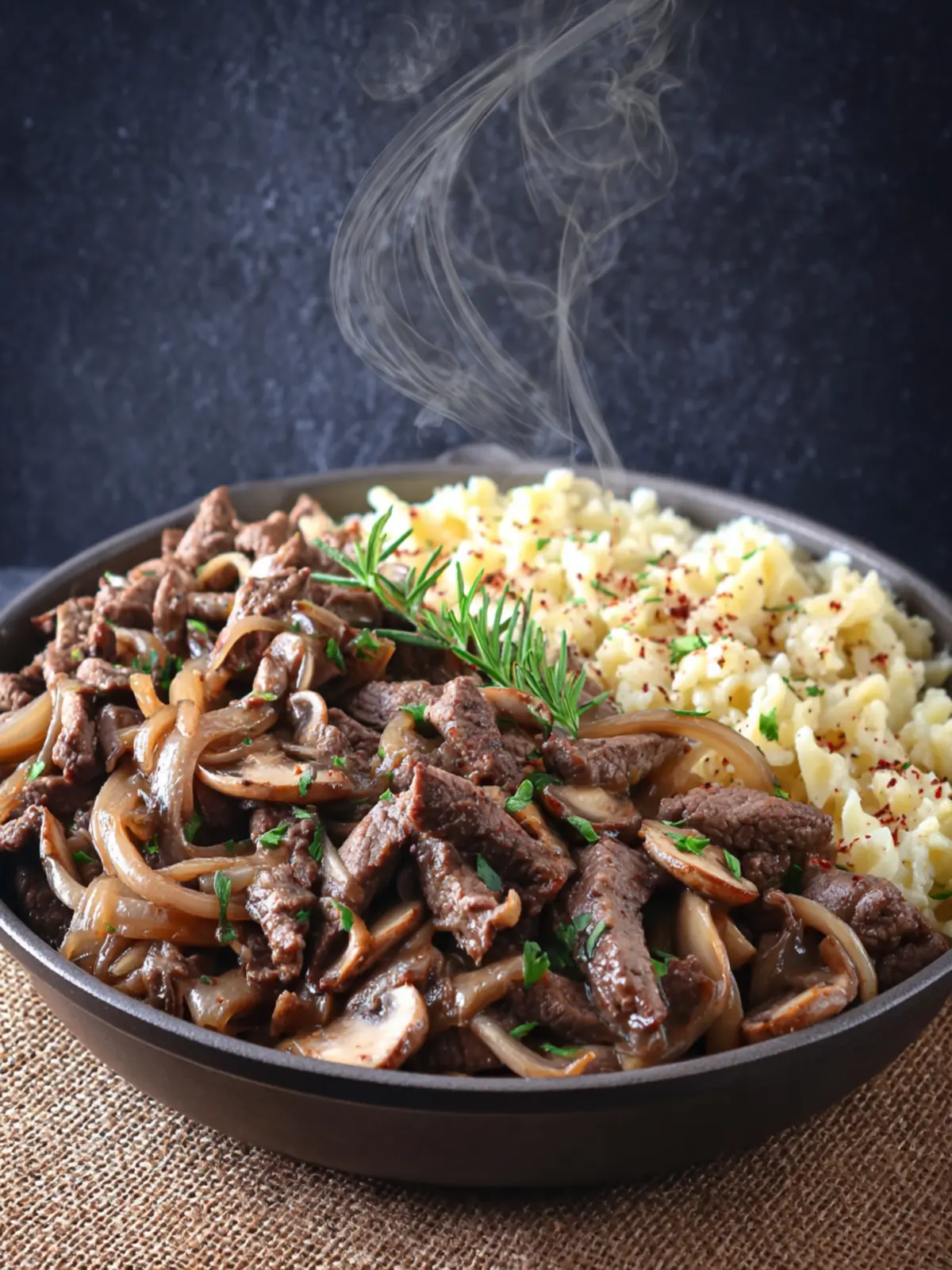 Easy Low Carb Beef Stroganoff Recipe First Image