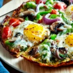 Egg-Crust Vegetarian Breakfast Pizza First Image