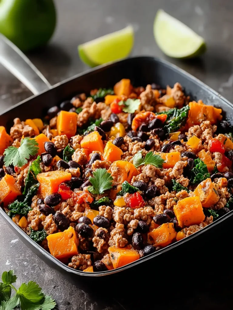 Ground Turkey Skillet with Black Beans and Sweet Potatoes... First Image
