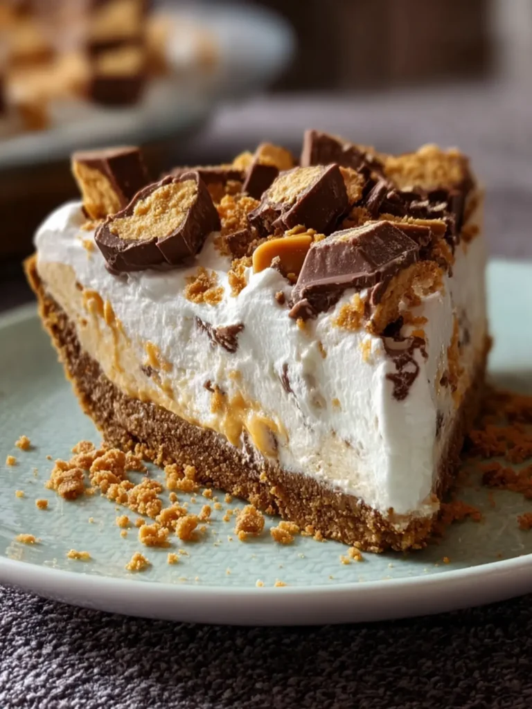 Peanut Butter Butterfinger Cream Cheese Pie First Image