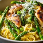 Chicken Asparagus Pasta Recipe First Image