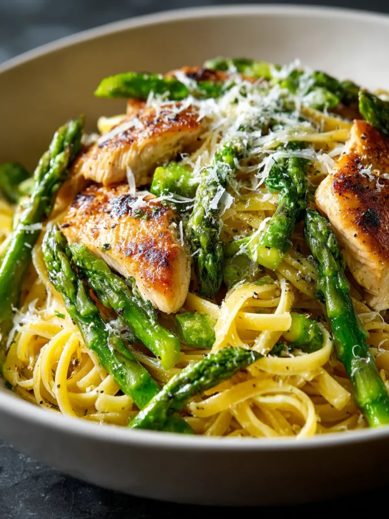 Chicken Asparagus Pasta Recipe First Image