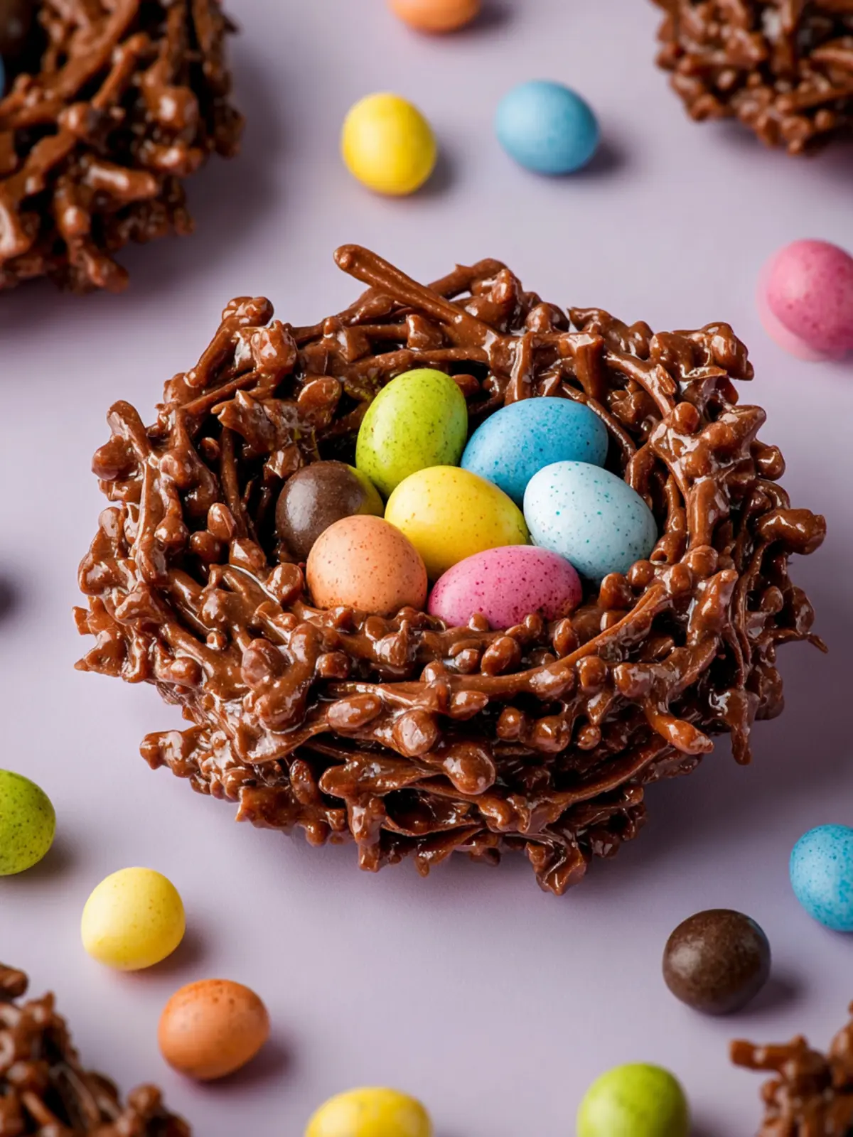 Chocolate Birds Nest – No Bake Easter Cookies Recipe! First Image