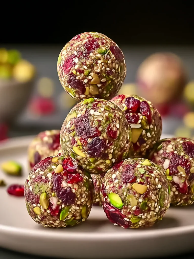 Irresistible Cranberry Pistachio Protein Bites Recipe First Image