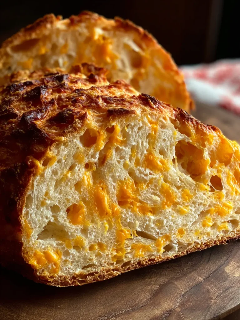 No-Knead Cheddar Bread First Image